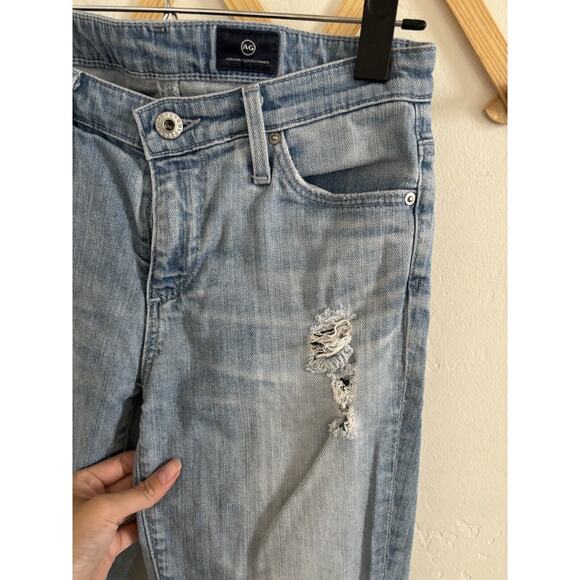 AG Adriano Goldschmied Jeans Women's 25 Low Rise Distressed Light Wash Denim - Picture 4 of 11